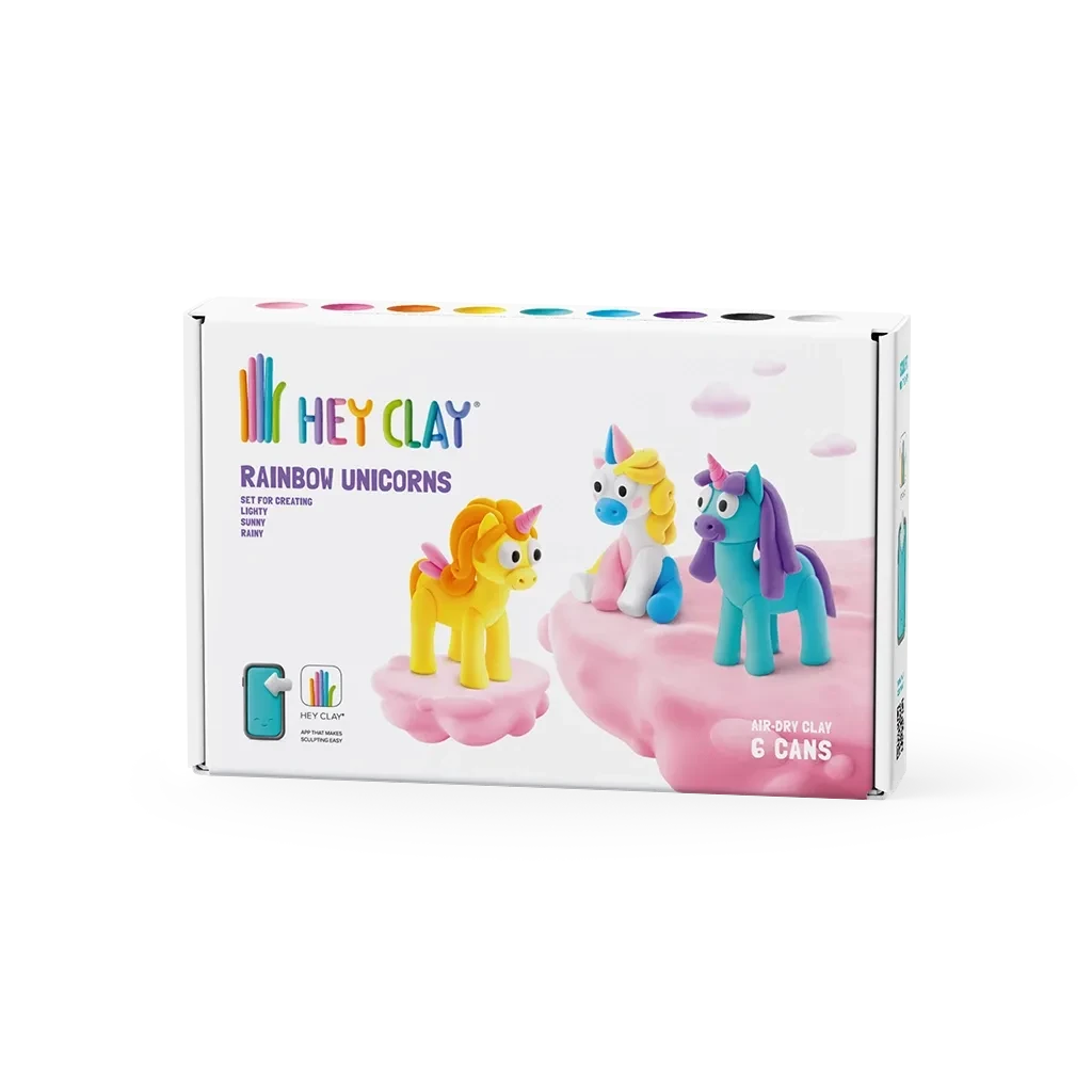 Heyclay Lighty, Sunny, Rainy, Series Rainbow Unicorns, 6 cans