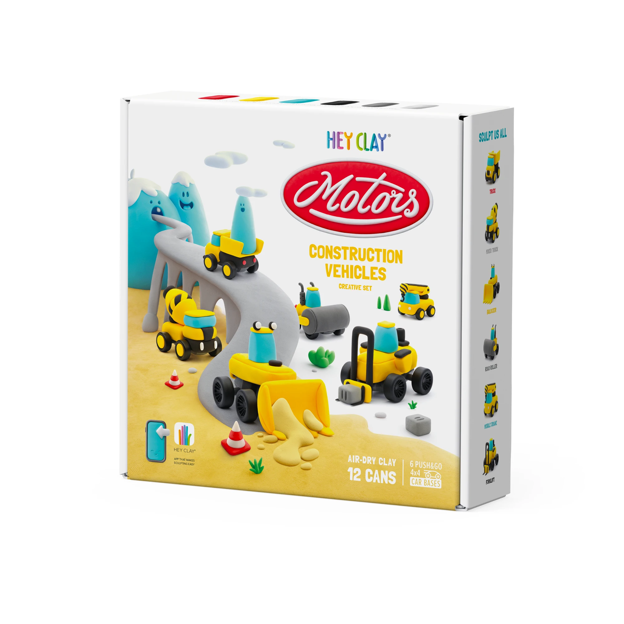 Heyclay Construction Vehicles, series Motors, 12 cans