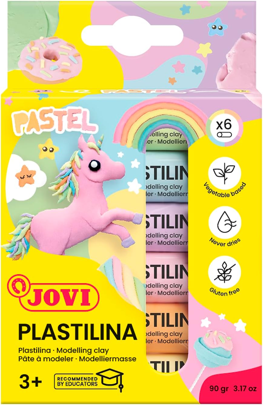 Jovi Plastilina Case 6 Bars 15 G Modelling Clay - Assorted Colours