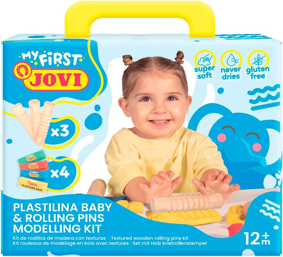 Jovi My First Plastilina Baby My First Modelling Kit Wooden Rolling Pin