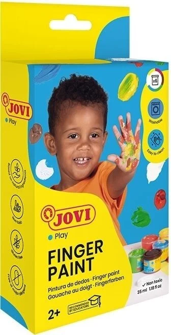 Jovi Finger Paint Case 6 Jars 35 Ml Assorted Colours