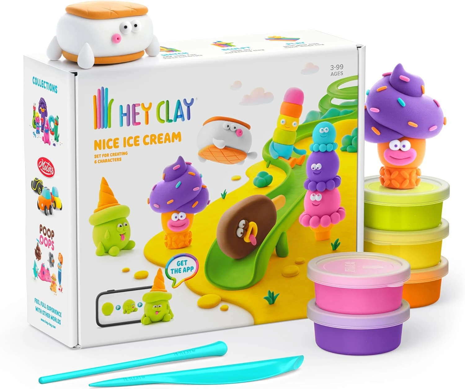 Heyclay Windy Sprinkle, Warm Ice, Choco Pop, Series Nice Ice Cream, 6 cans