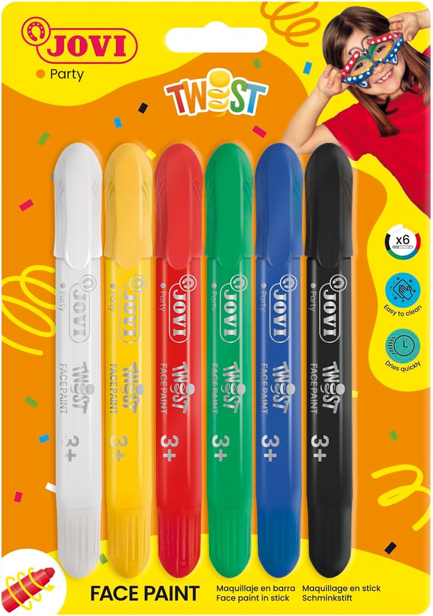 Jovi Twist Face Paint Blister 6 Stick Assorted Colours