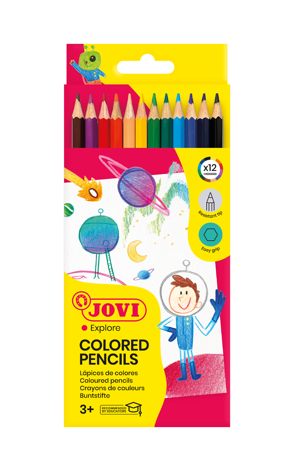 Jovi Colored Pencils Case 12 Pencils Assorted Colours