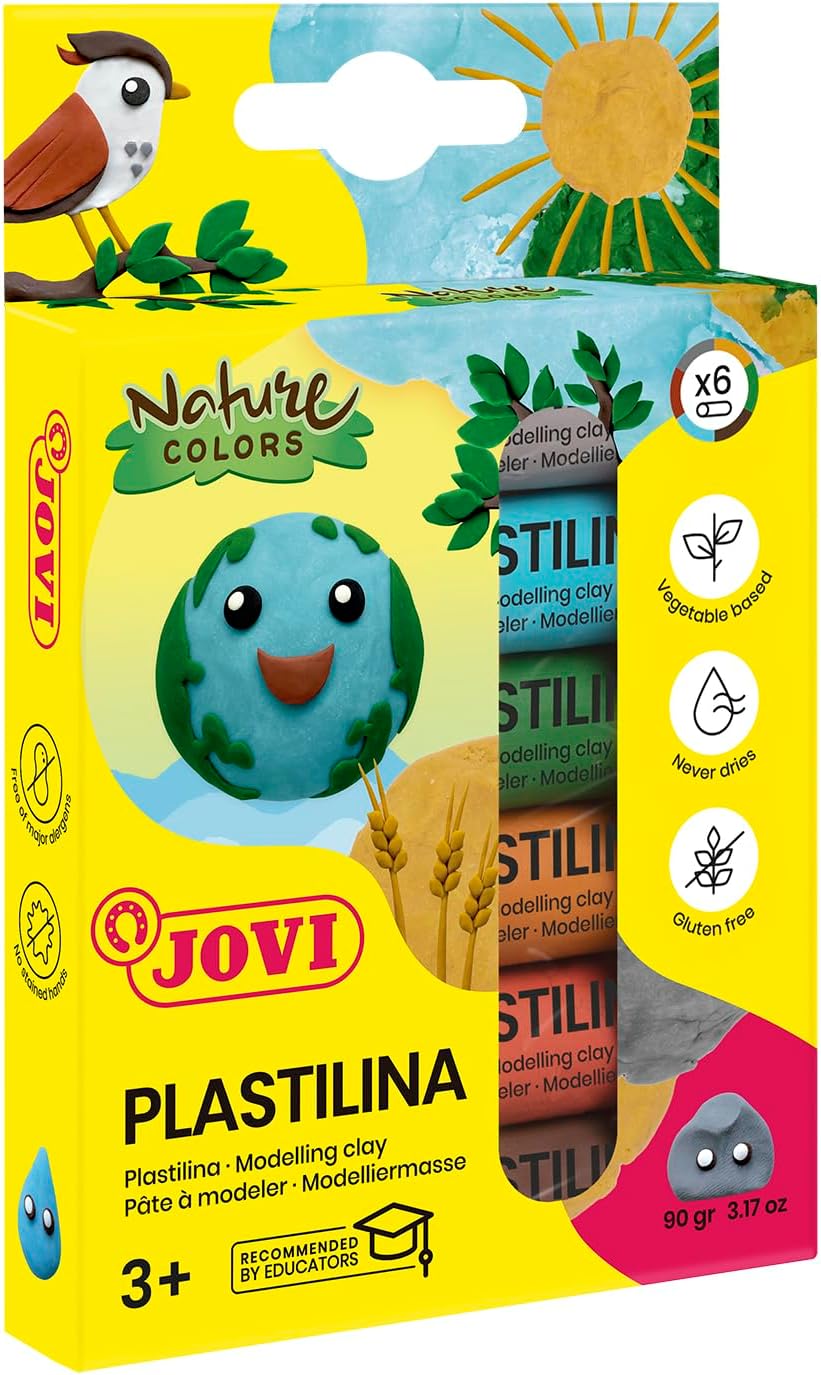 Jovi Plastilina Case 6 Bars 15 G Modelling Clay - Nature Colors