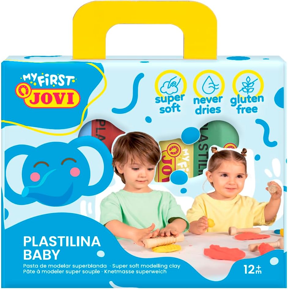 Jovi My First Plastilina Baby Case Box 4 Bars 38 G Modelling Clay Assorted Colours