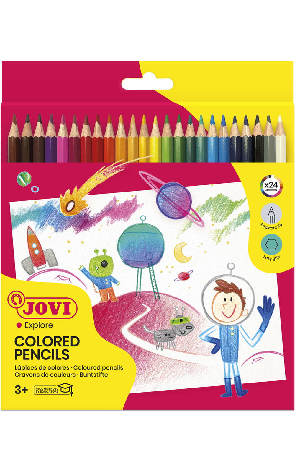 Jovi Colored Pencils Case 24 Pencils Assorted Colours