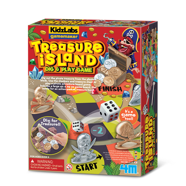 4M Kidz Labs Treasure Island Dig & Play Game