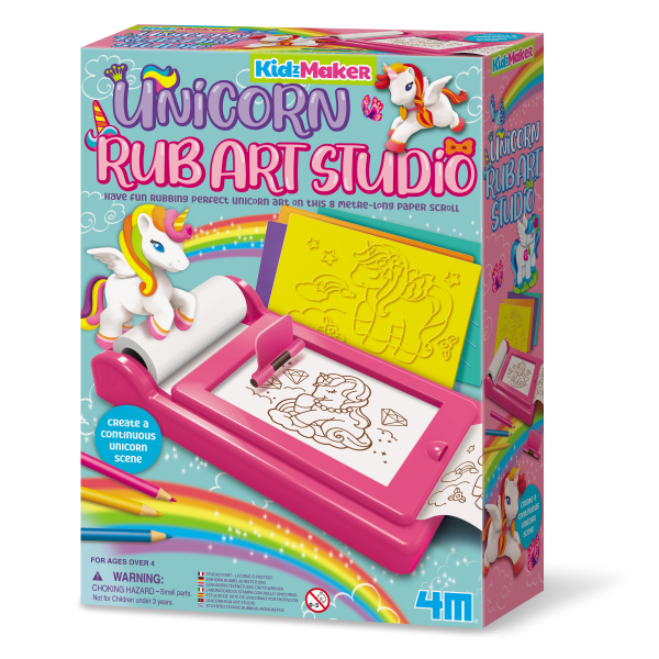 4M KidzMaker Unicorn Rub Art Studio