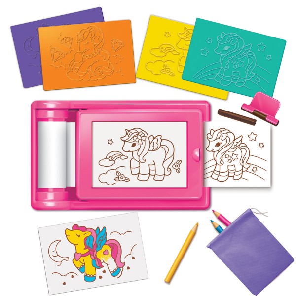 4M KidzMaker Unicorn Rub Art Studio
