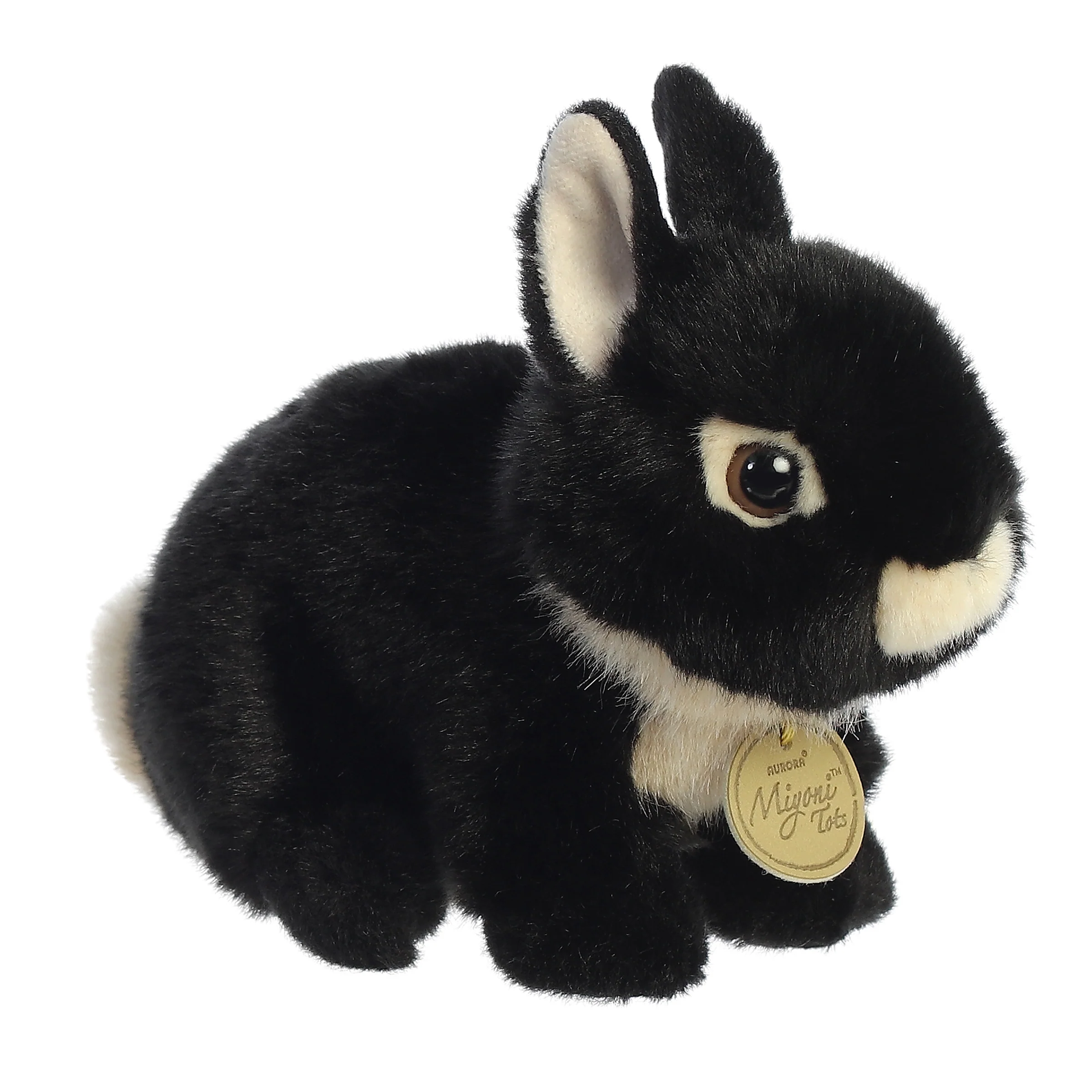 Aurora  Netherland Dwarf Bunny Black - 7 Inch