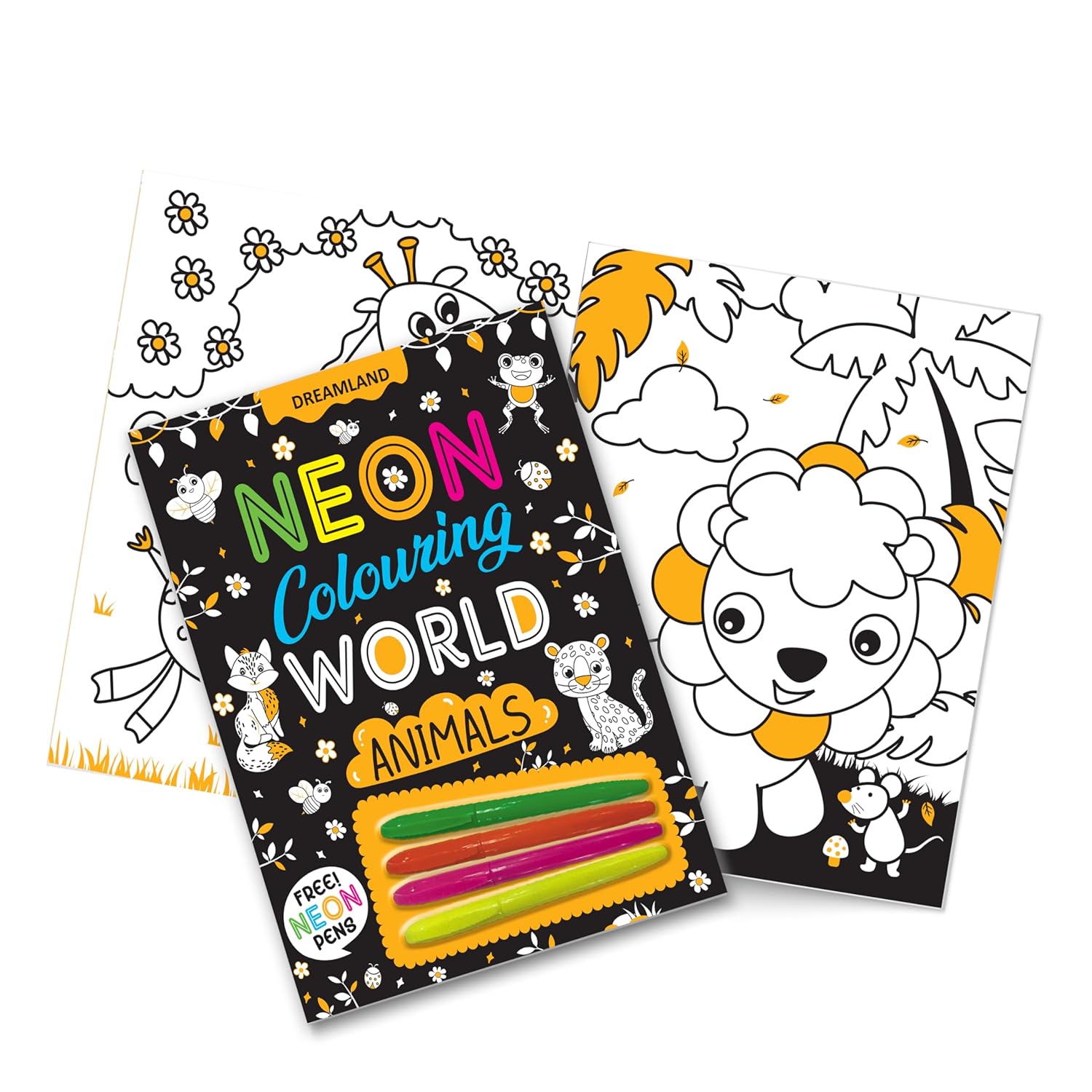 Dreamland 01. Animals Neon Colouring World Book