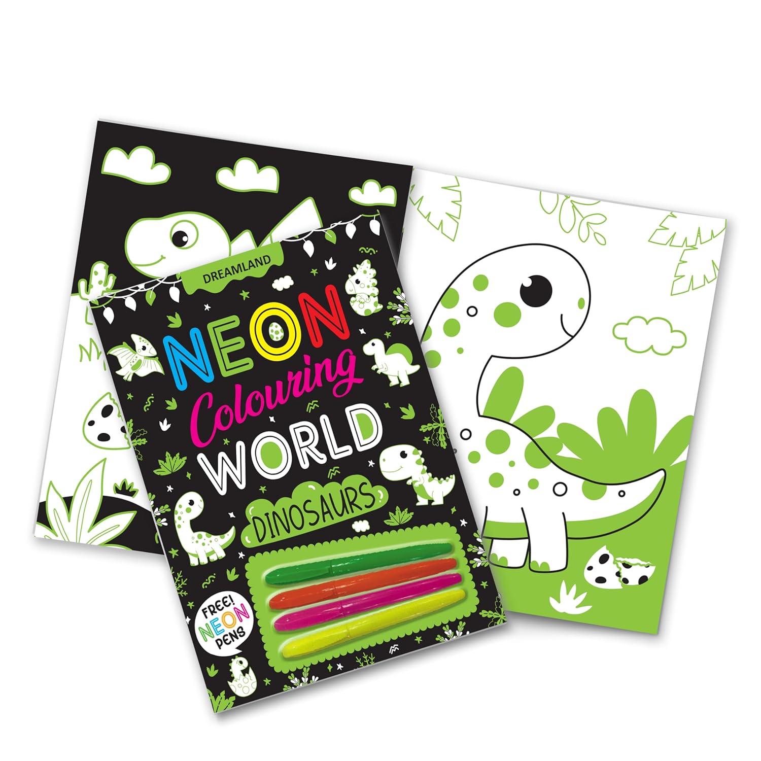 Dreamland 04. Dinosaurs Neon Colouring World Book