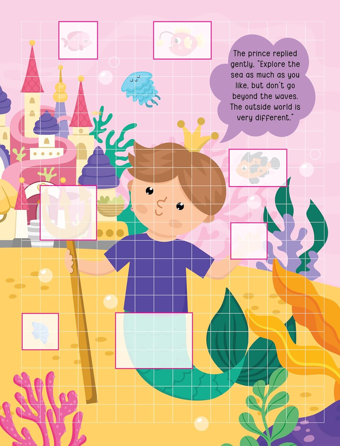 Dreamland 04. Pixel Sticker - Curious Mermaid