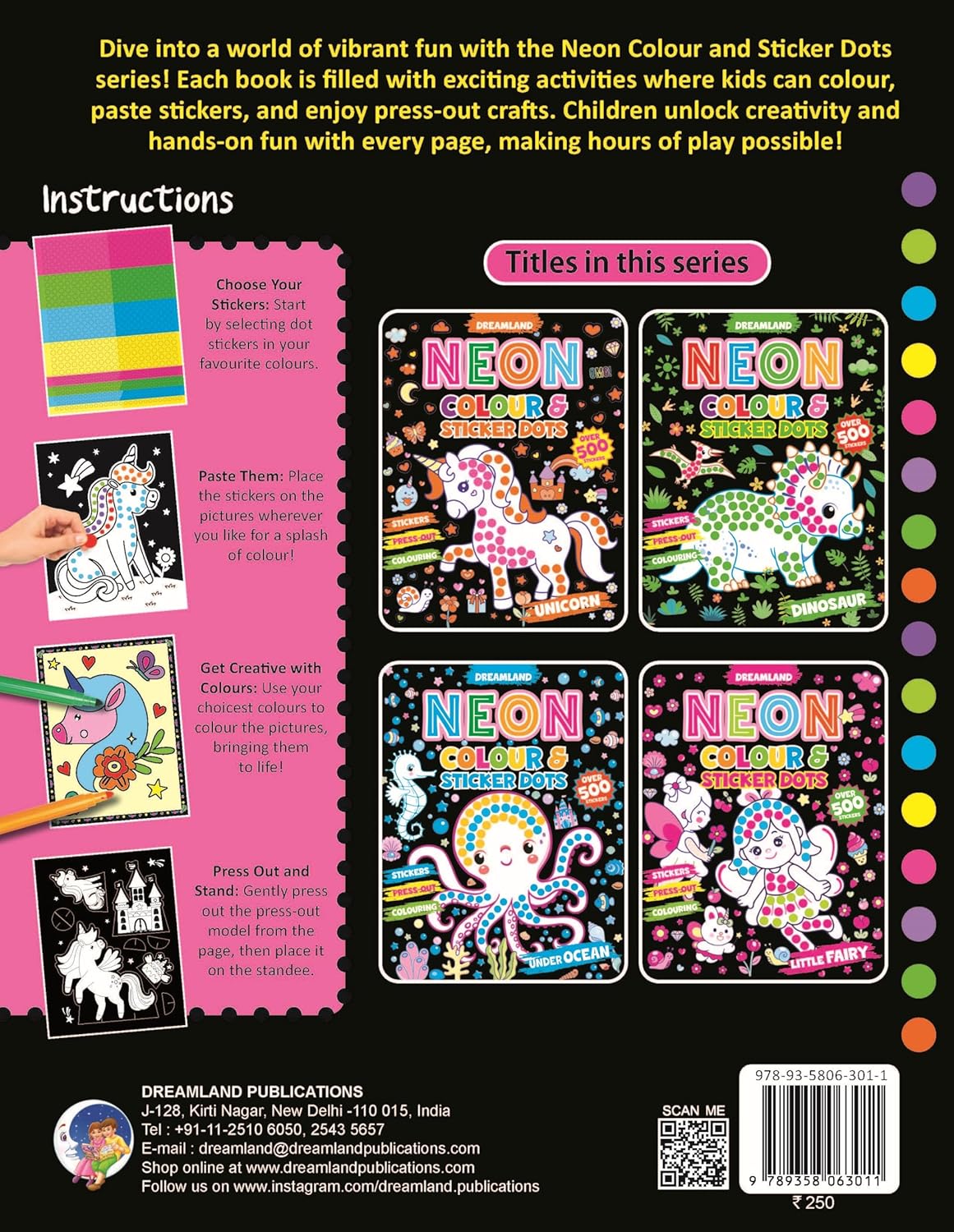 Dreamland 01. Neon Colour & Stk. Dots - Unicorn