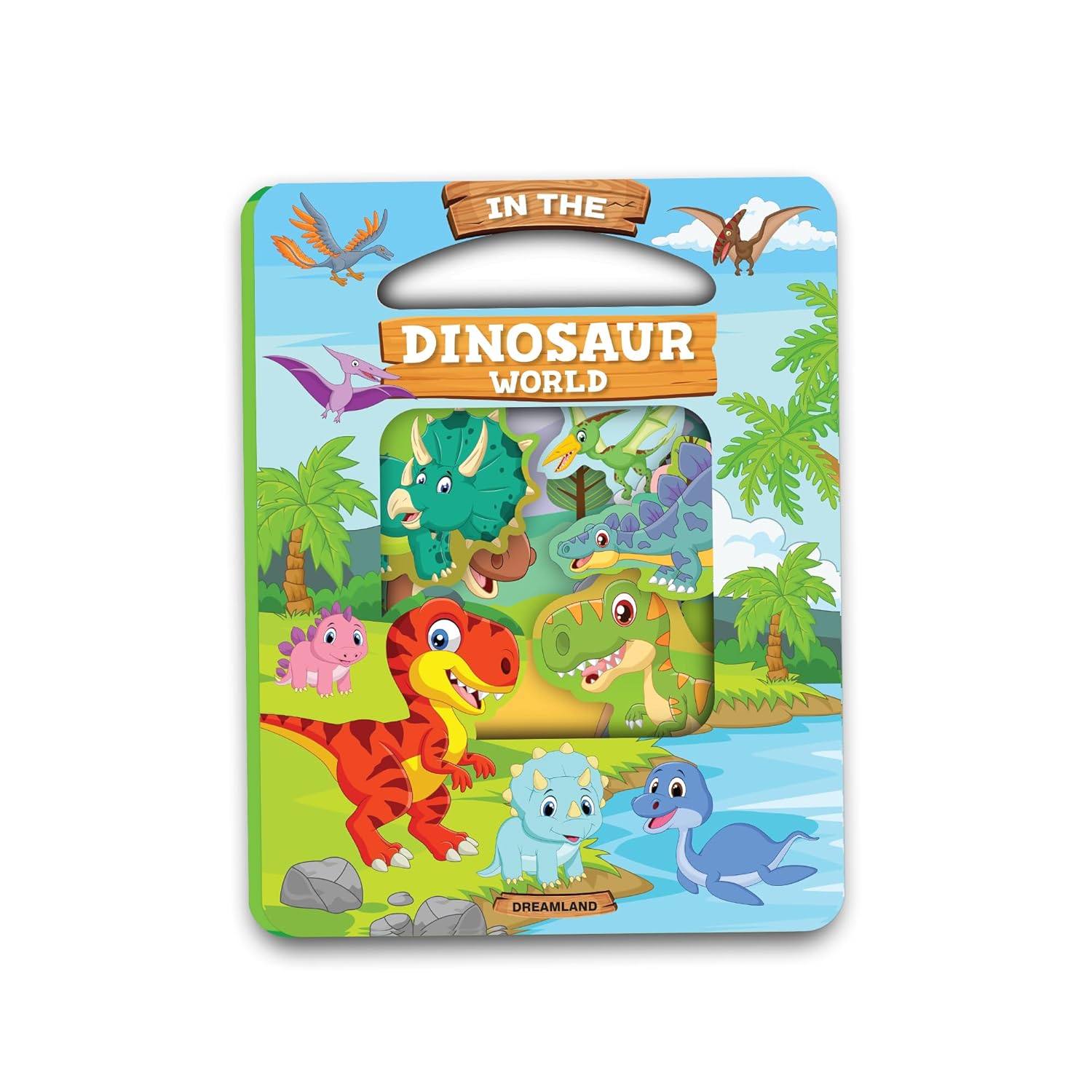 Dreamland 01. Window Cut-Board Book - Dinosaur