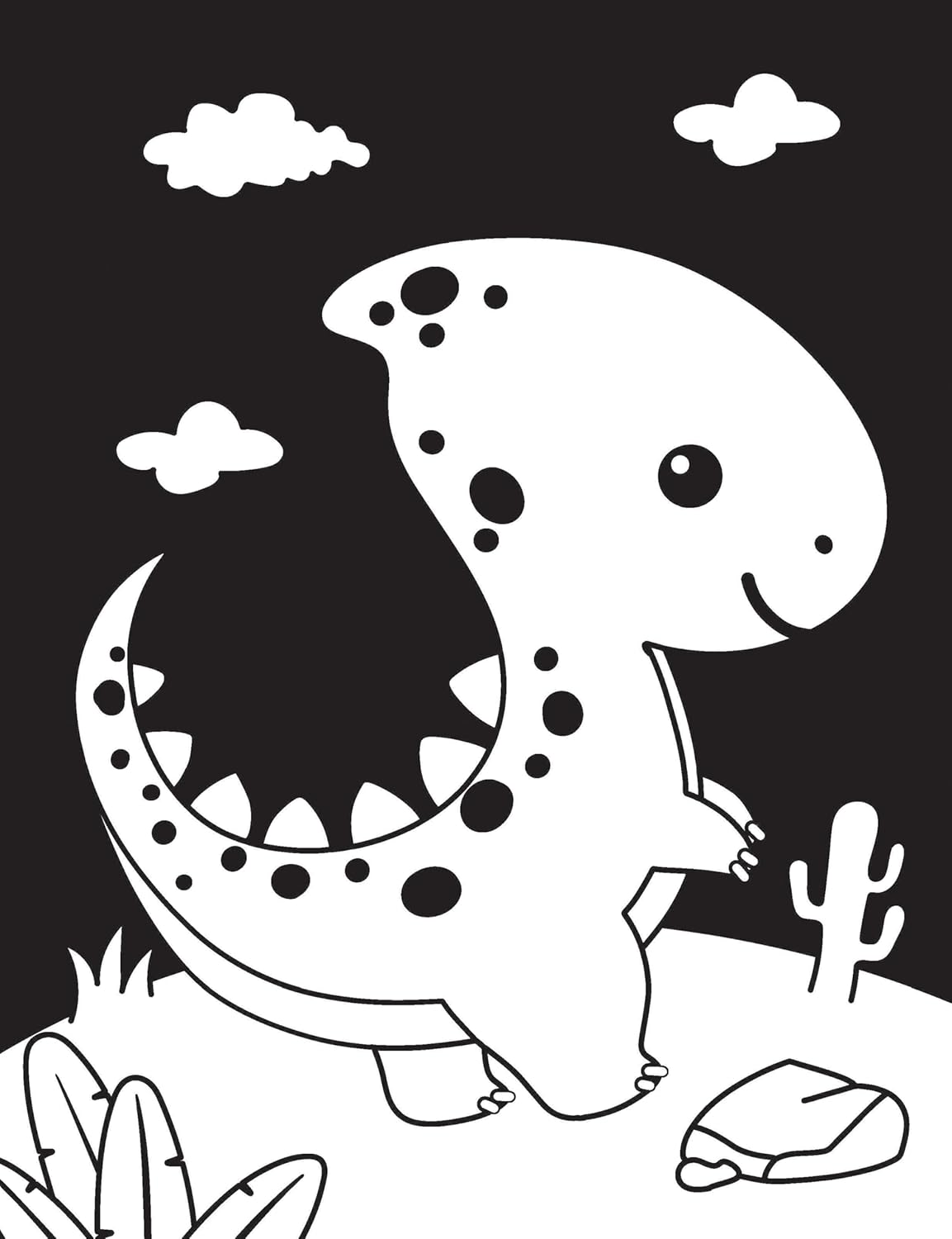 Dreamland 02. Neon Colour & Stk. Dots - Dinosaur