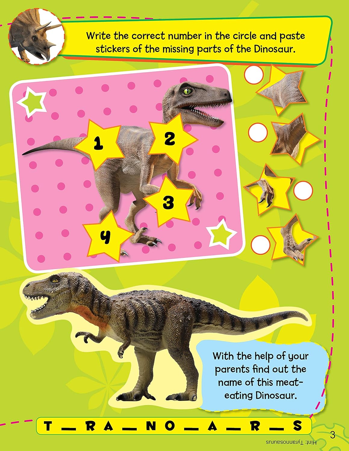 Dreamland 01. Sticker Activity Book - Dinosaurs