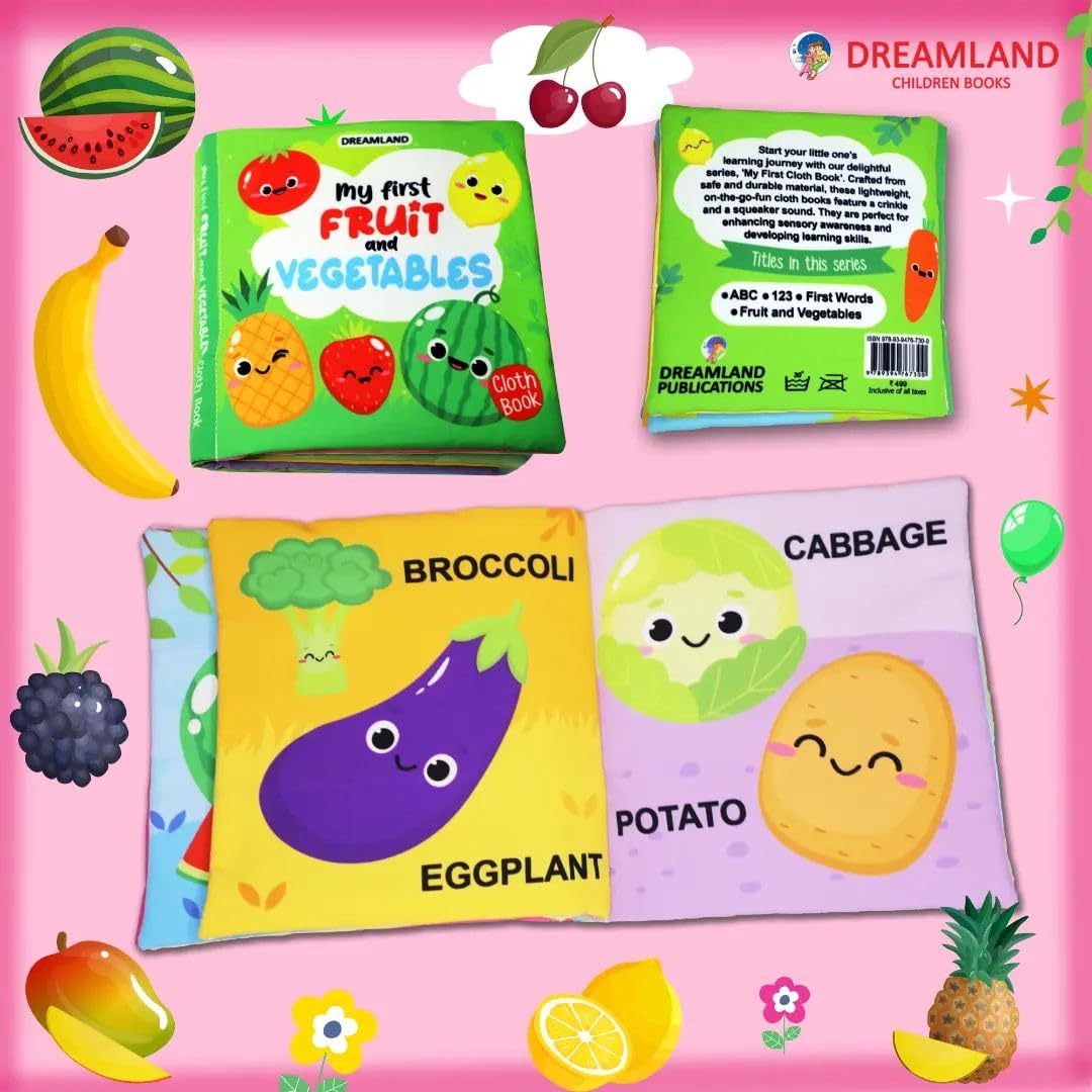 Dreamland 04. Cloth Book - My First Fruit & Vegetables