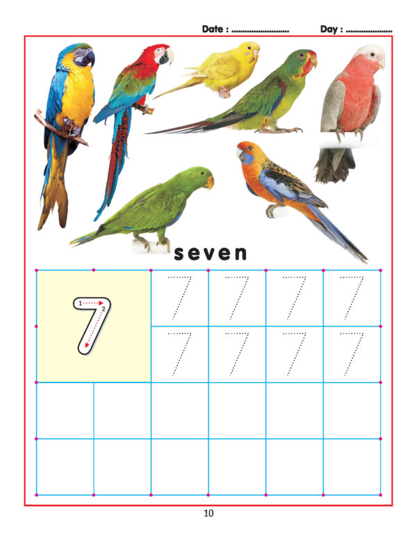 Dreamland 10. Pre School Writing Books - 1 To 10