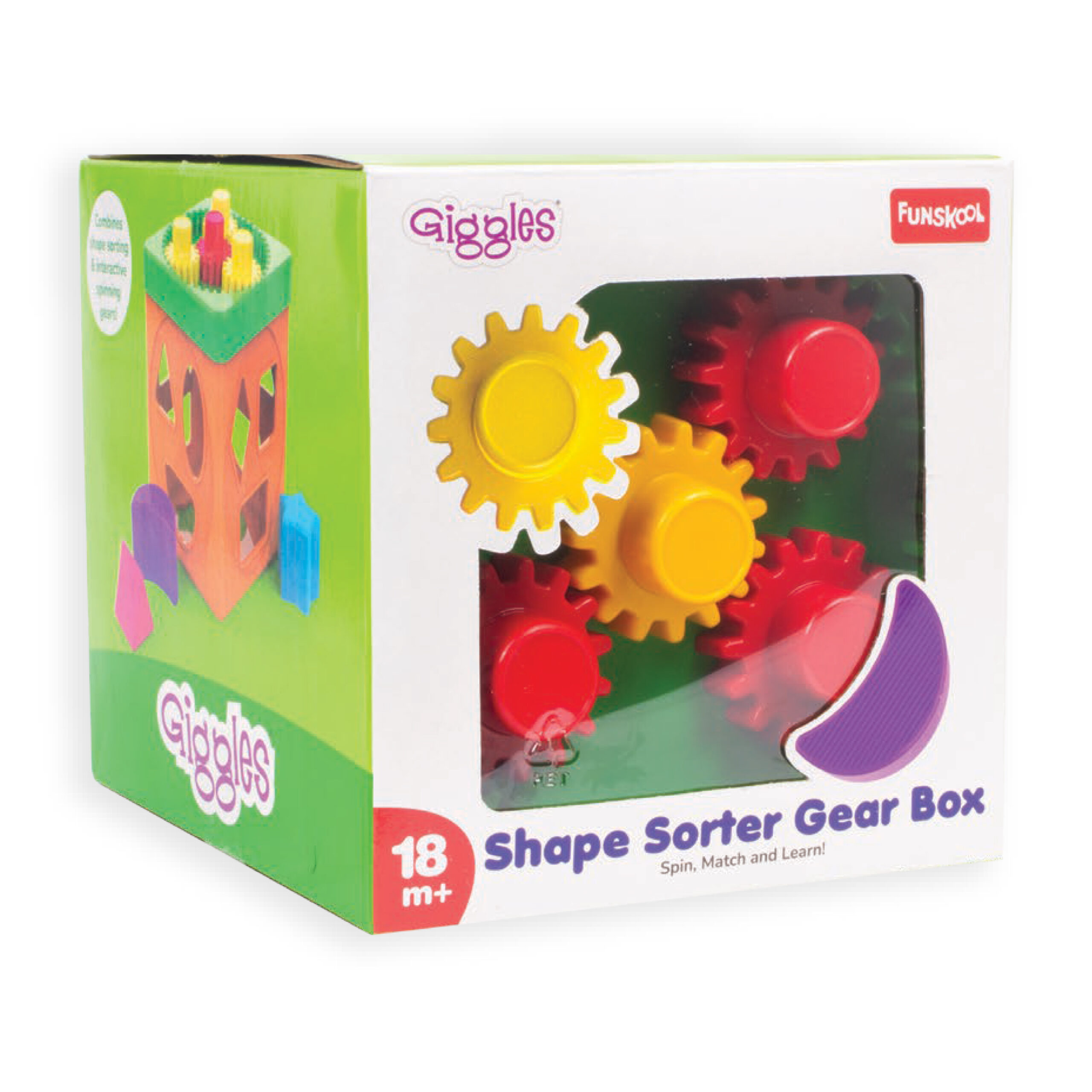 Funskool Shape Sorter Gear Box – Orange