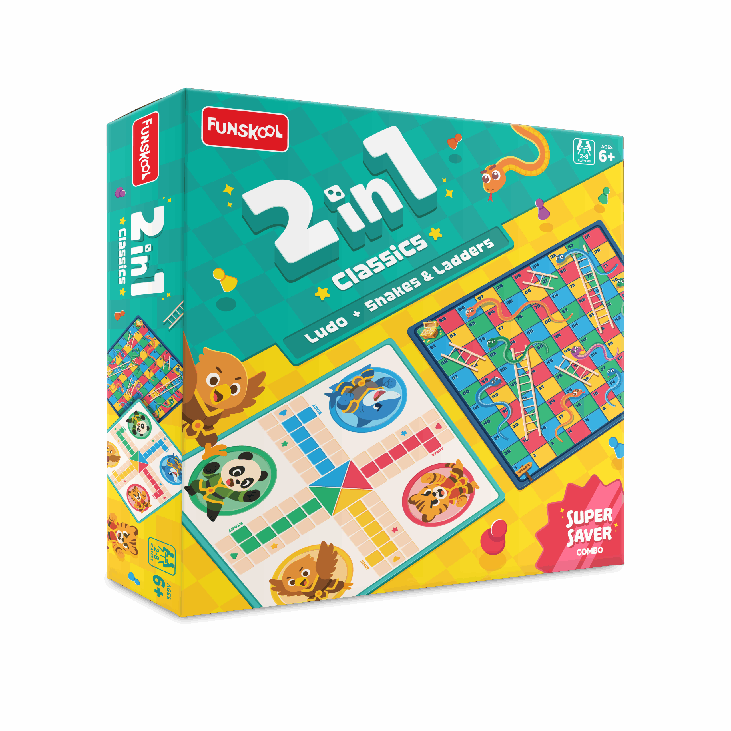 Funskool 2 In 1 Snakes & Ladder And Ludo