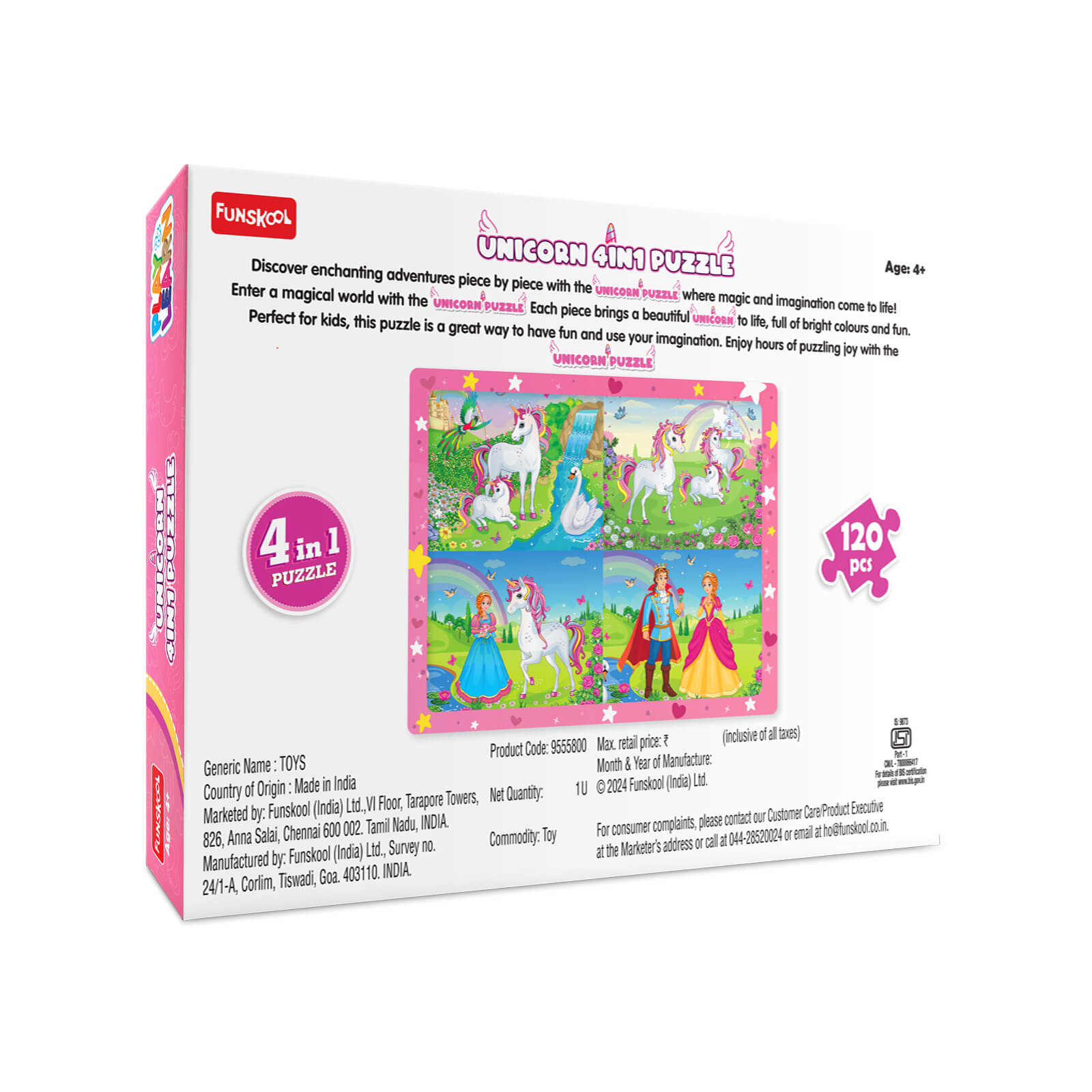 Funskool Unicorn 4 In 1 Puzzle