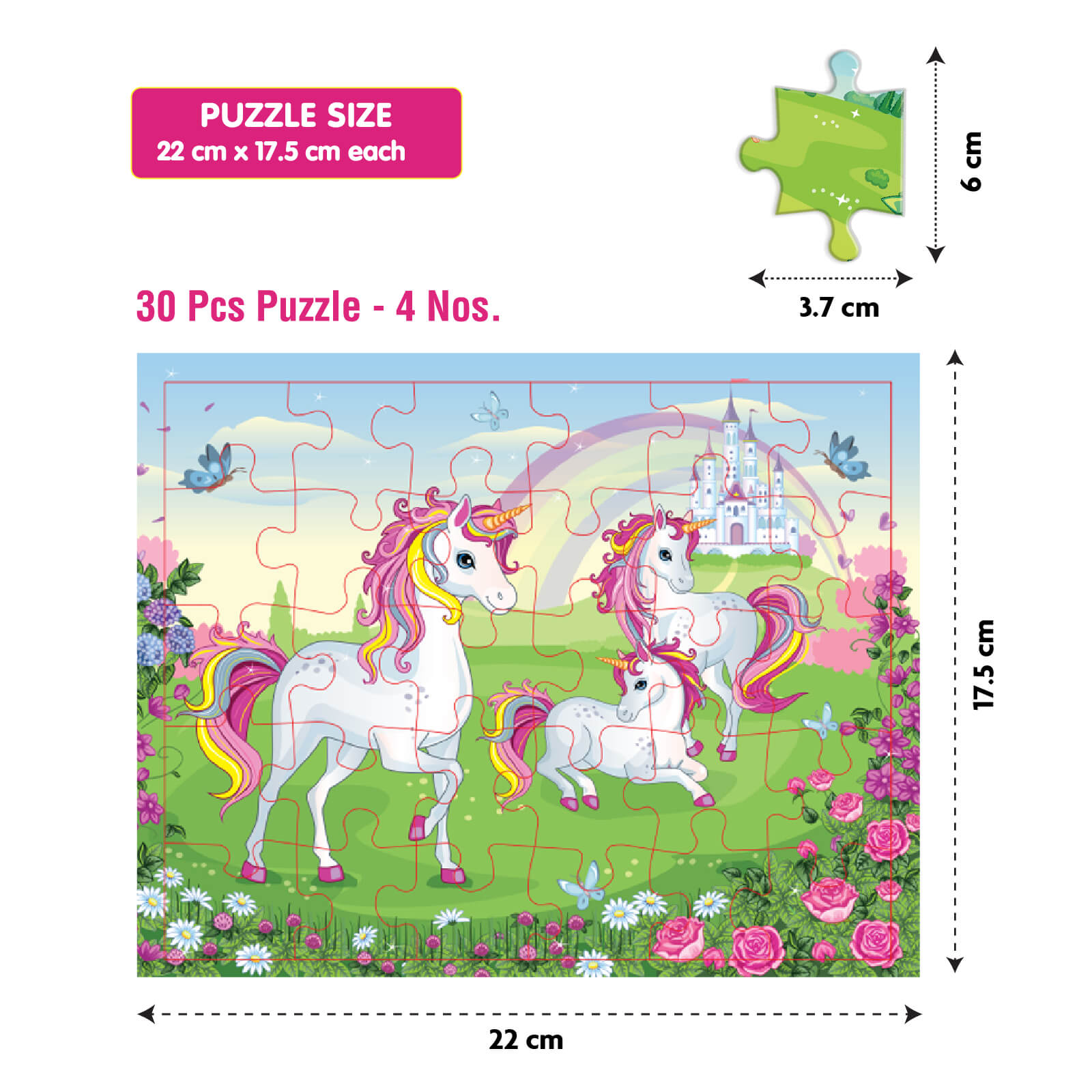 Funskool Unicorn 4 In 1 Puzzle