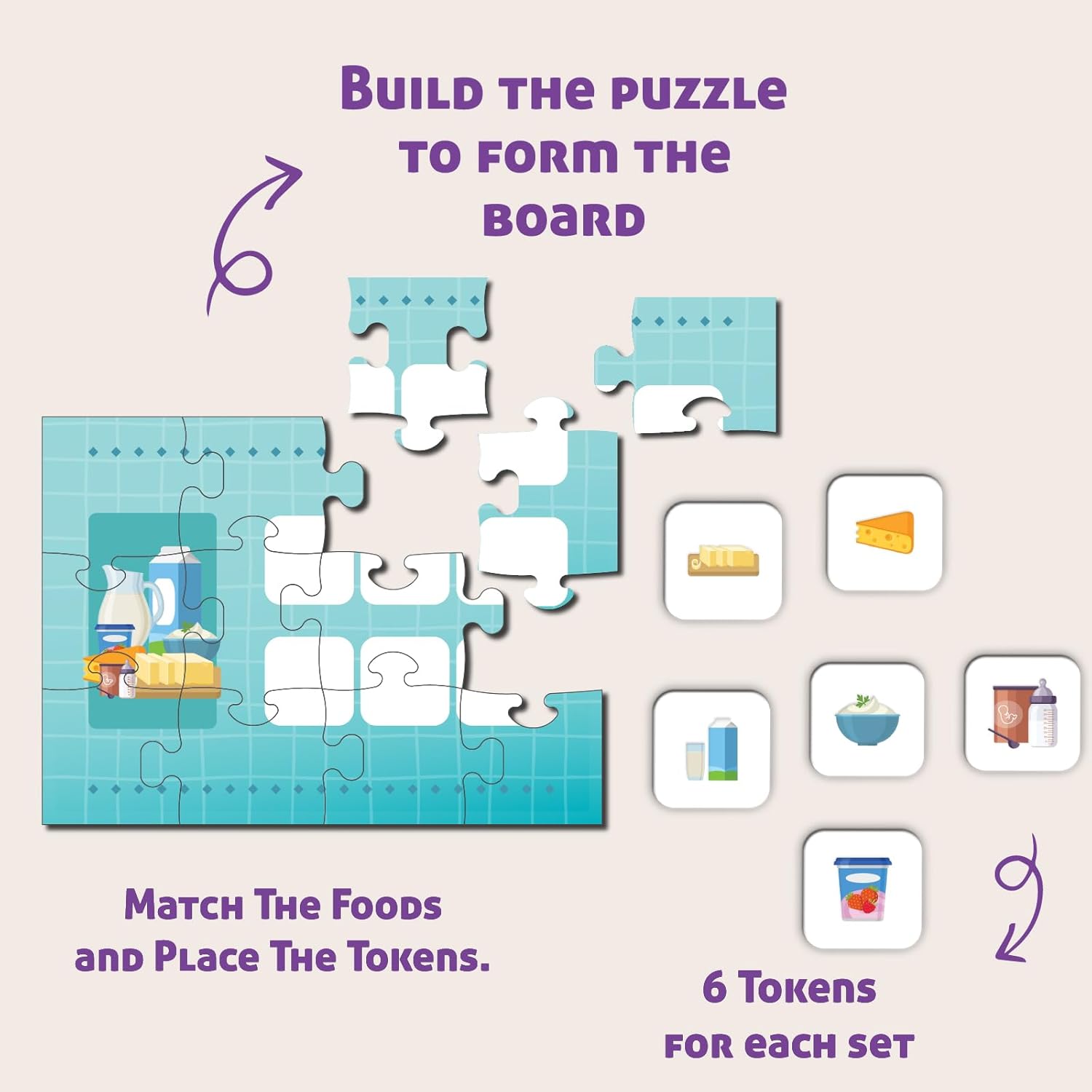 Funskool Matching Puzzle - Food