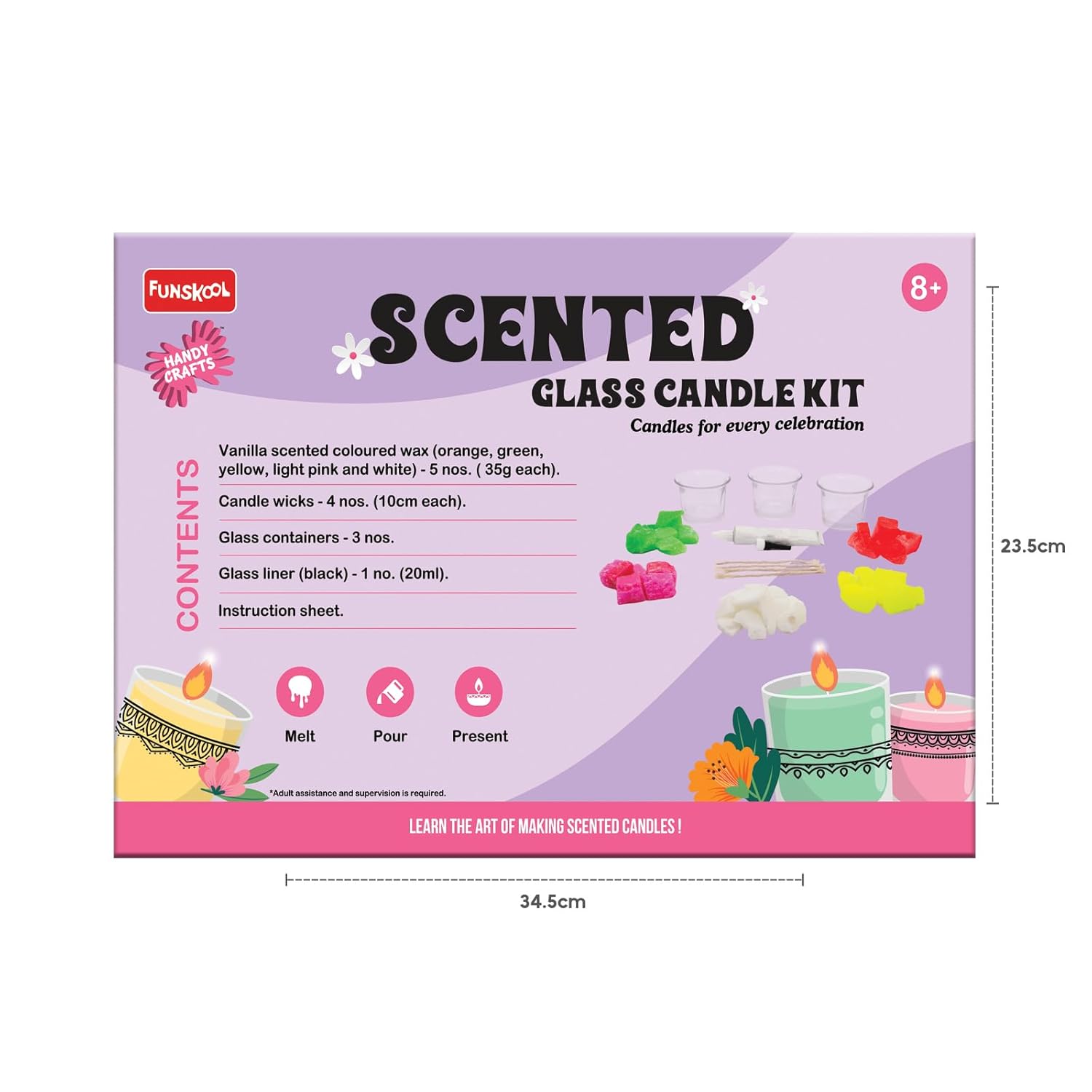 Funskool Scented Glass Candle Kit