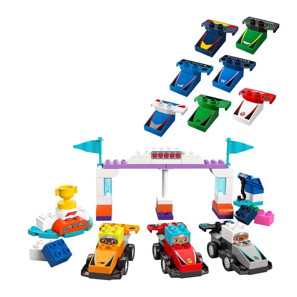 Lego Duplo F1 Team Race Cars & Drivers