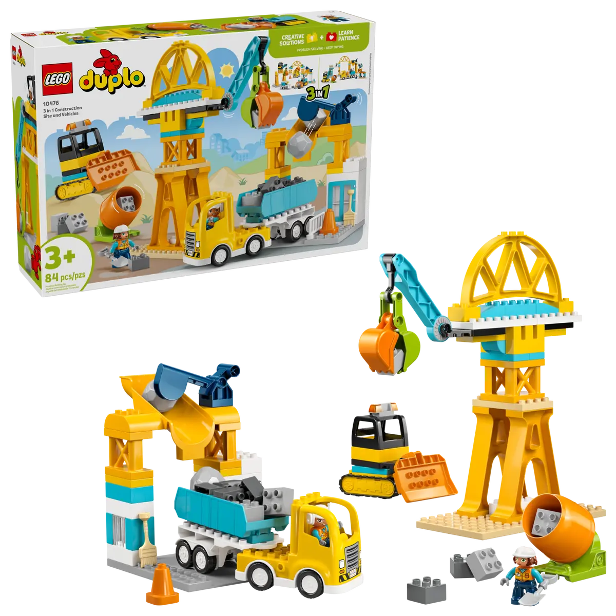 Lego Duplo 3 in 1 Construction Site and Vehicles