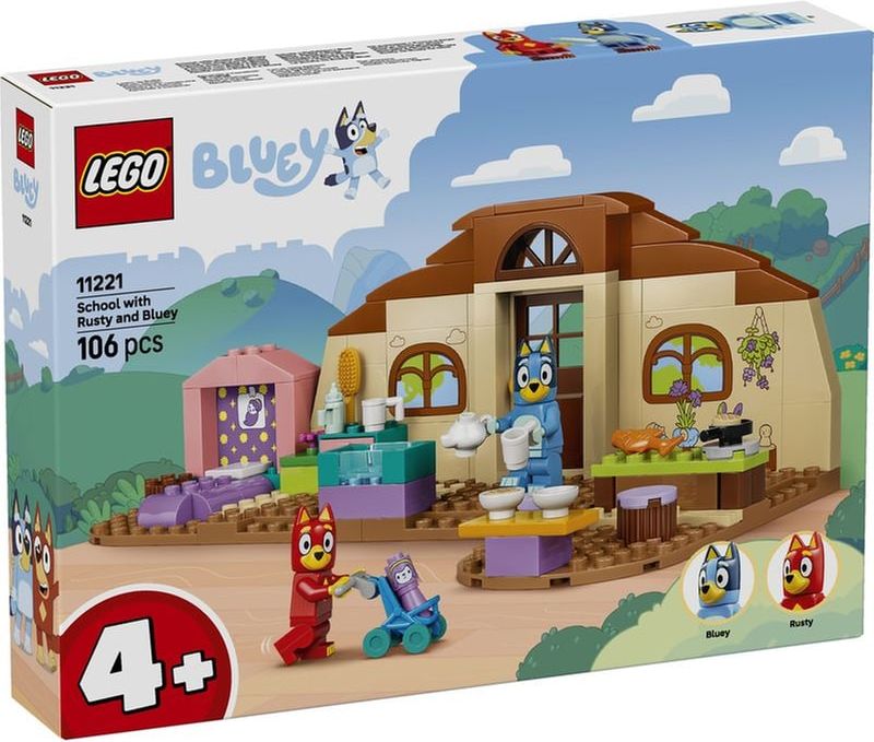 Lego Bluey School with Rusty and Bluey