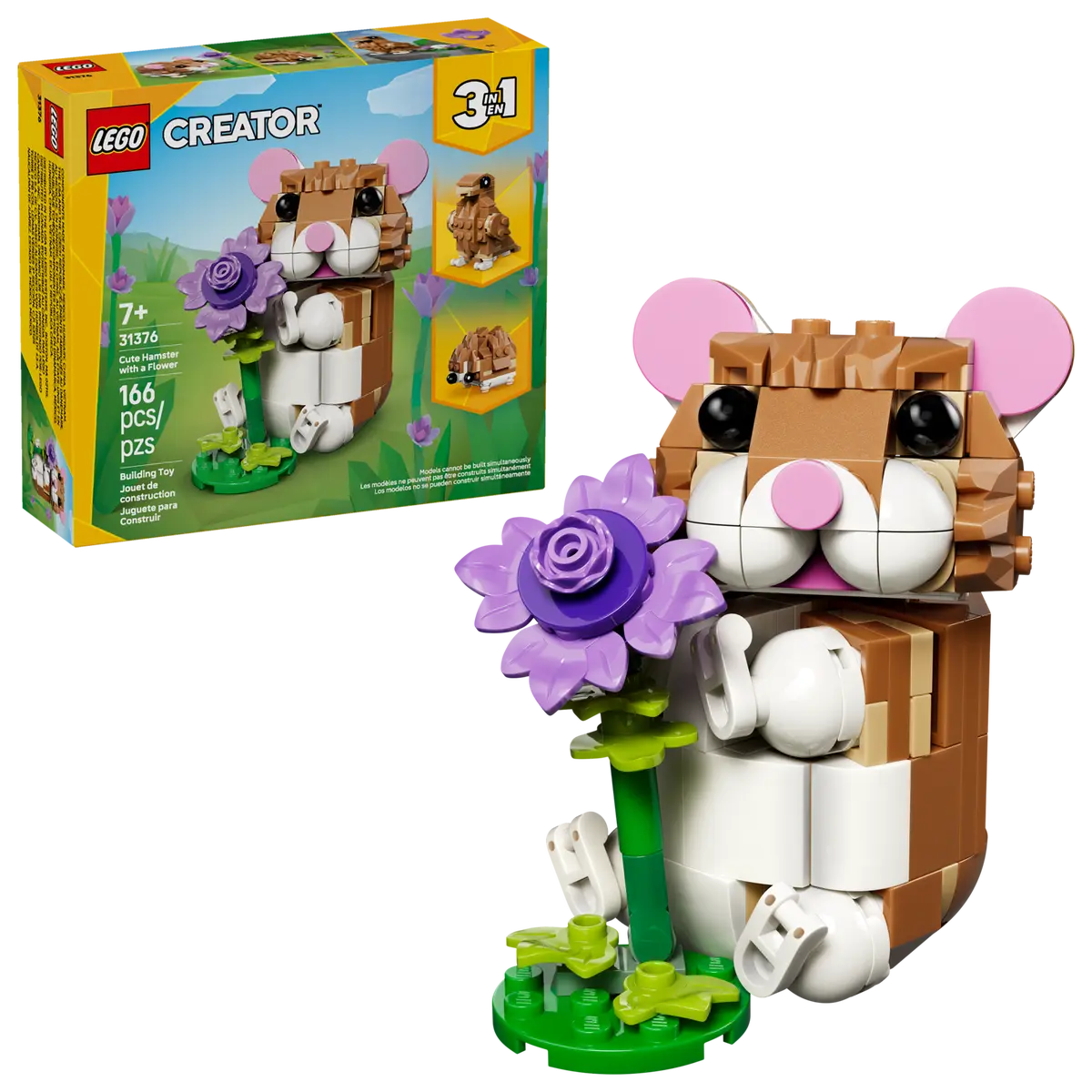 Lego Creator Cute Hamster with a Flower