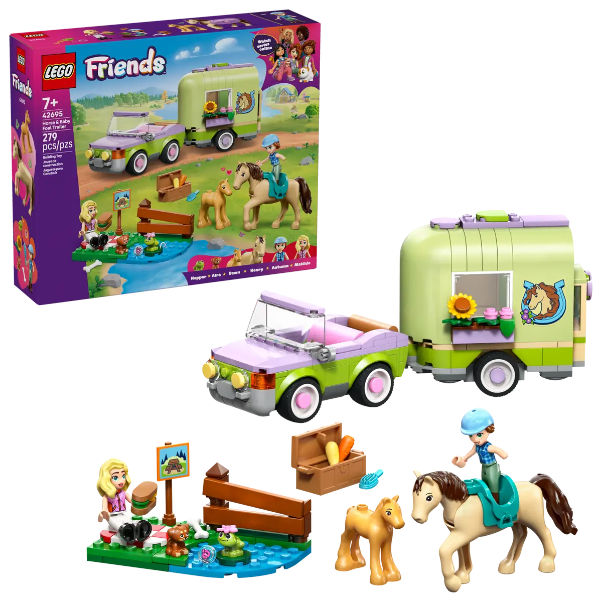 Lego Friends Horse & Baby Foal Trailer