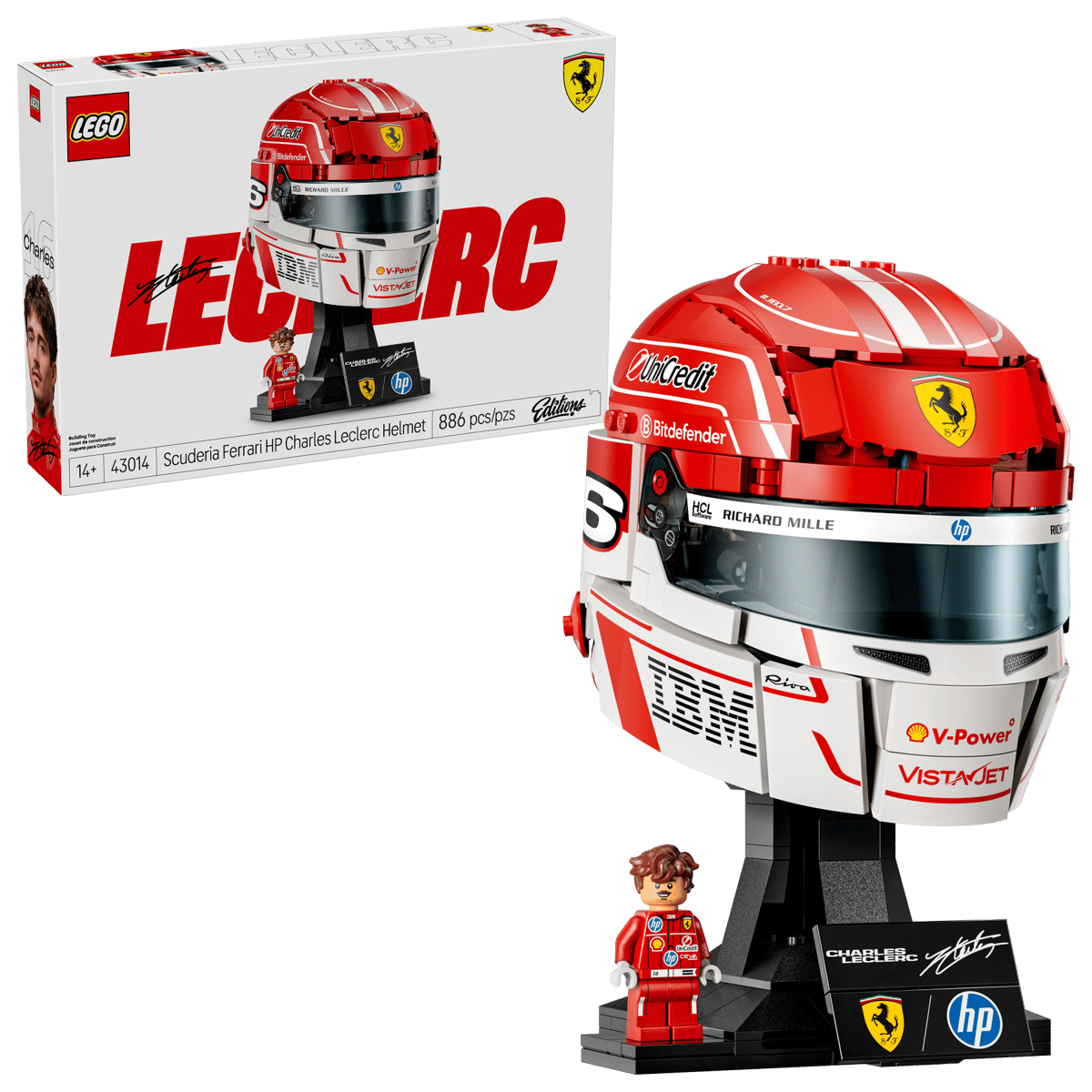 Lego F1 Ferrari Charles Leclerc Helmet