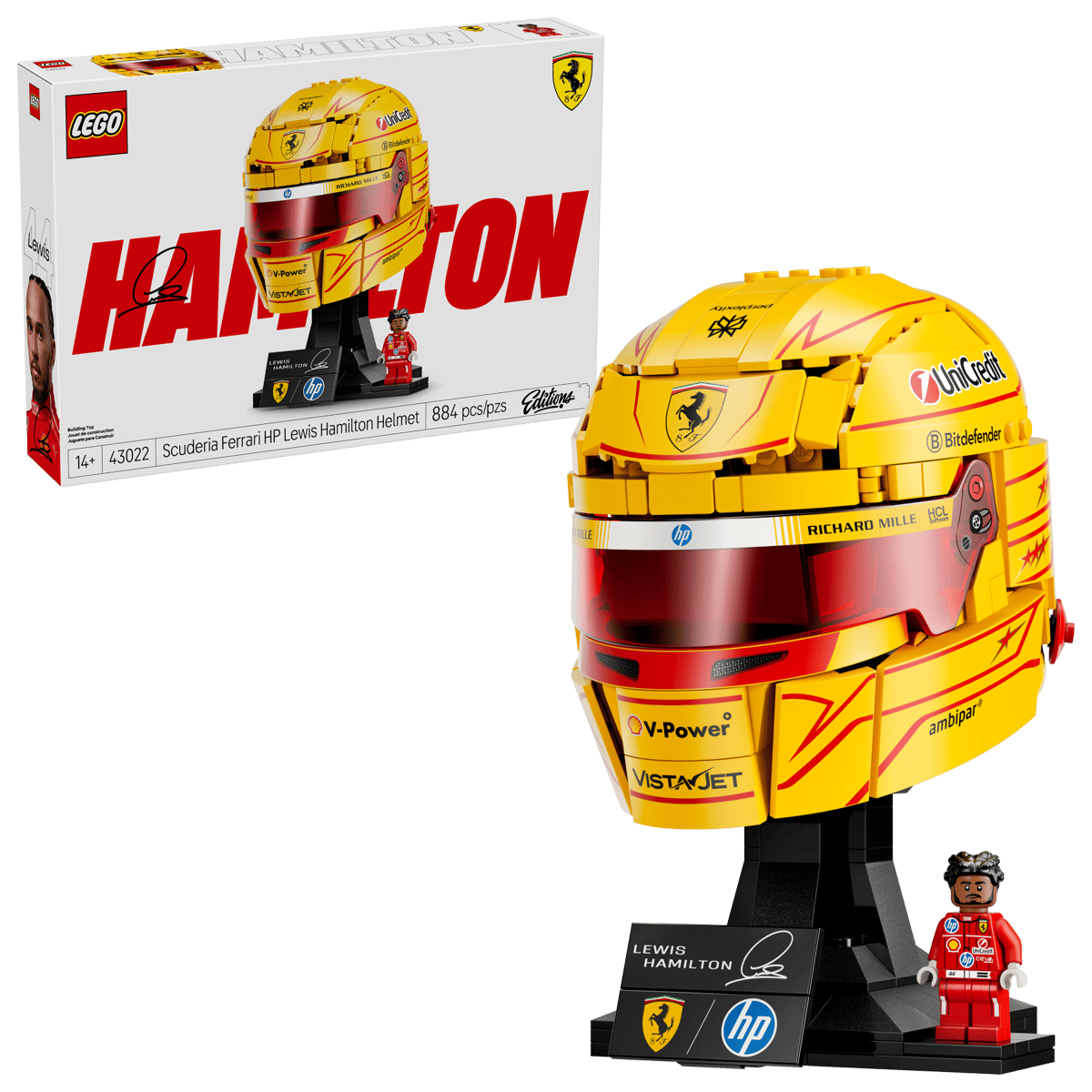 Lego F1 Ferrari Lewis Hamilton Helmet
