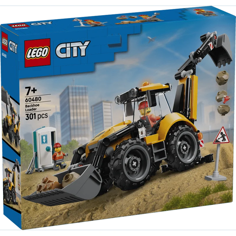 Lego City Yellow Backhoe Loader