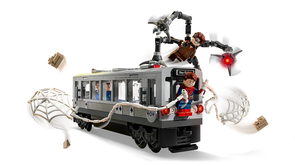 Lego Marvel Spider-Man vs Doc Ock Subway Train Scene