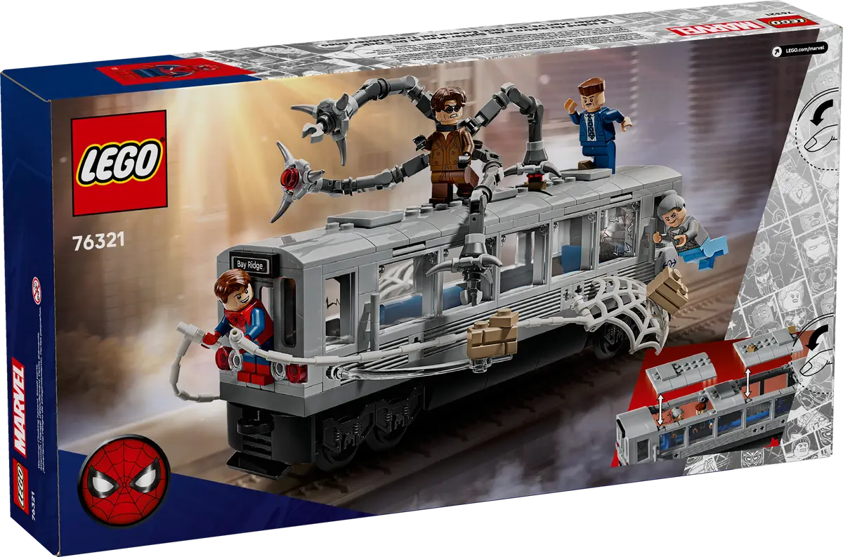 Lego Marvel Spider-Man vs Doc Ock Subway Train Scene
