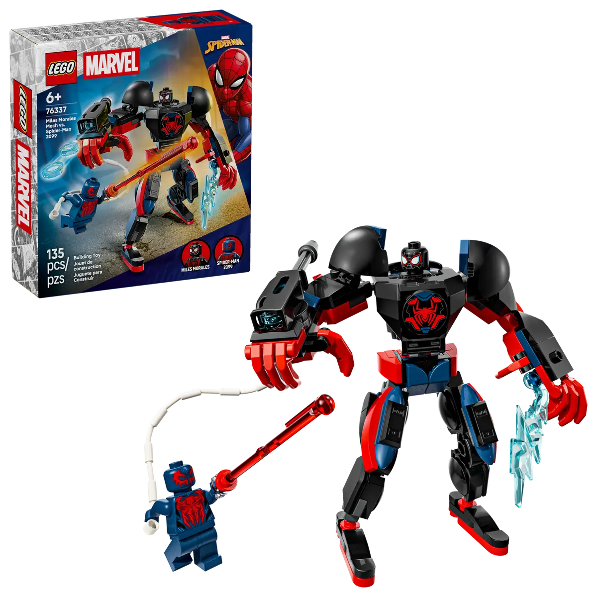 Lego Marvel Miles Morales Mech vs. Spider-Man 2099