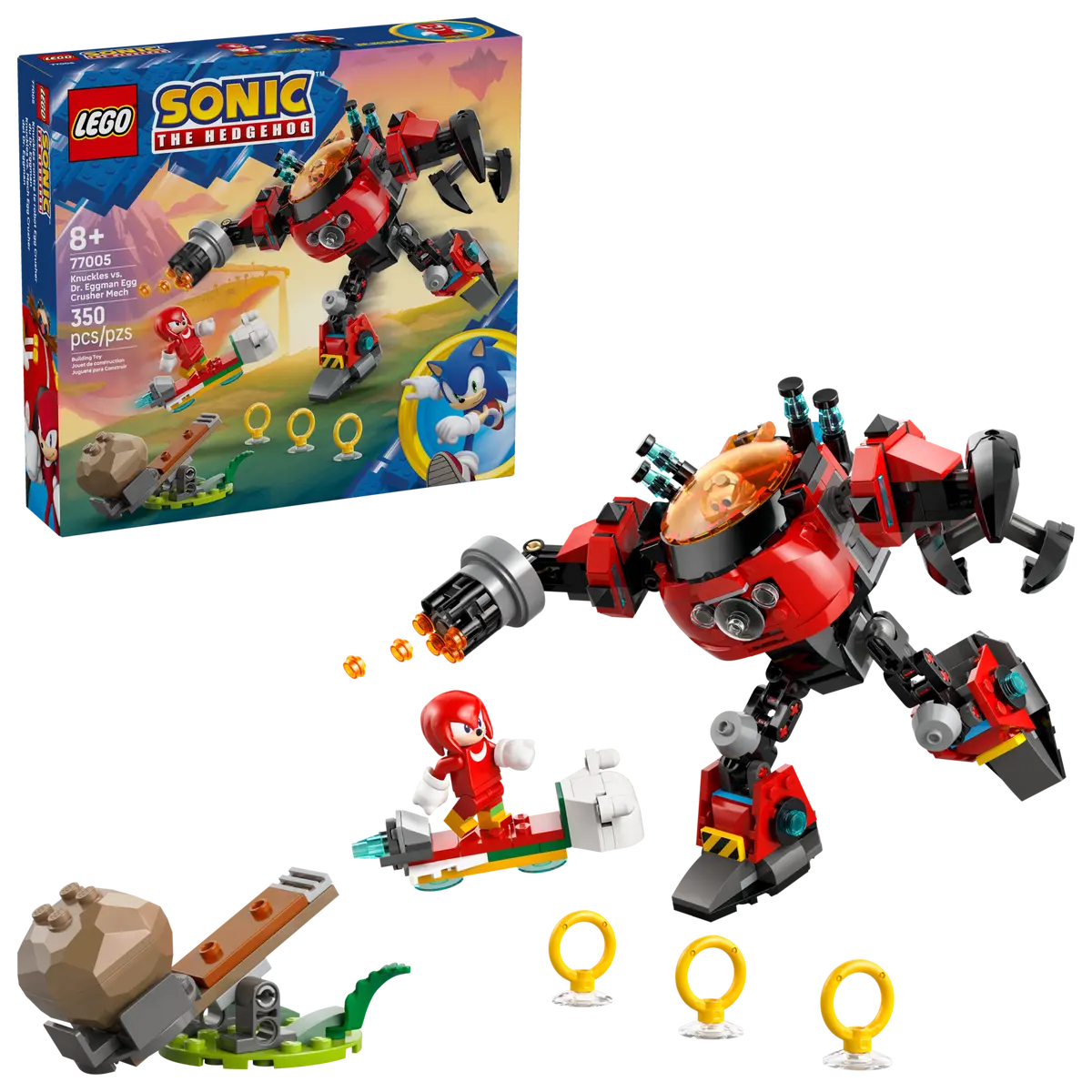 Lego Sonic Knuckles vs Dr. Eggman Egg Crusher Mech