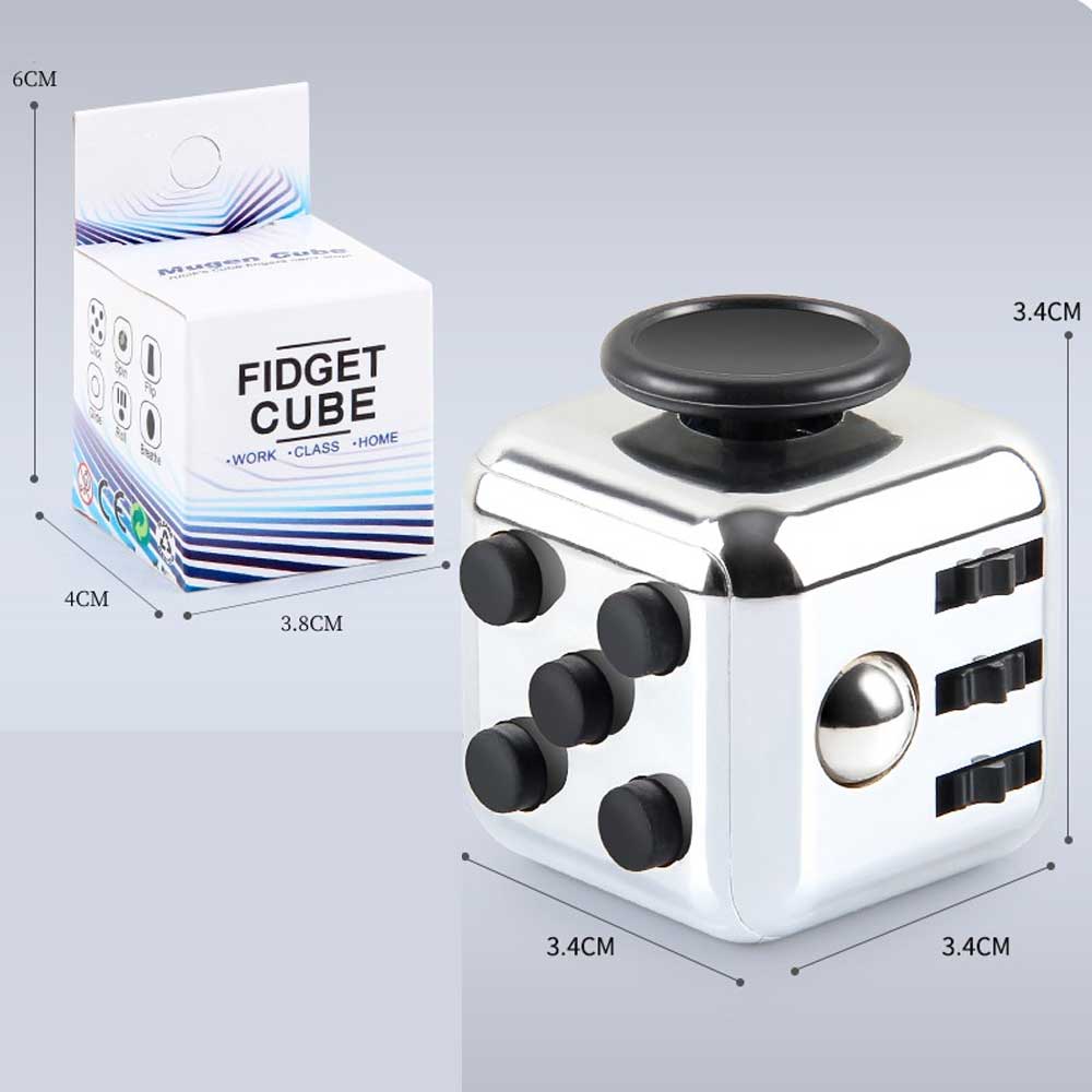 Waya Fidget Cube Silver White