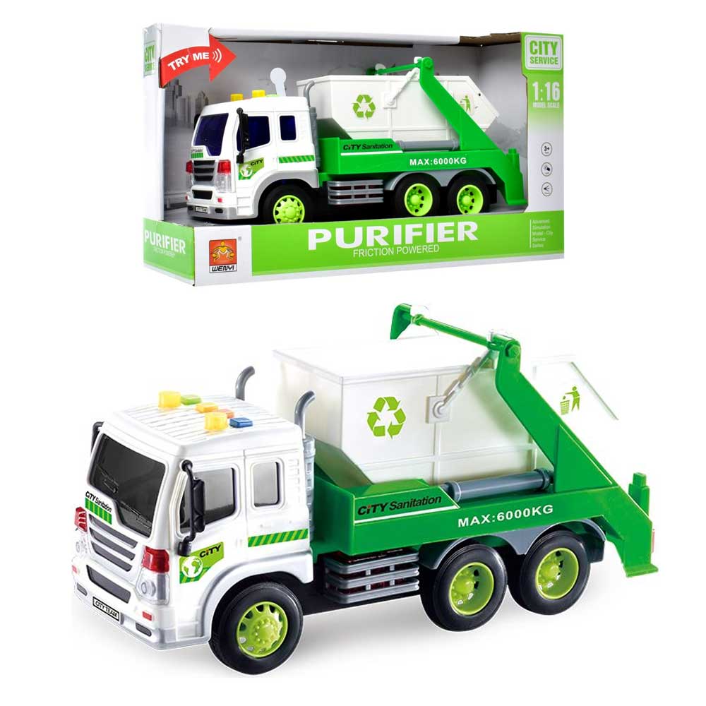 Waya 1:16 Inertia Garbage Truck Vehicle with Light & Music