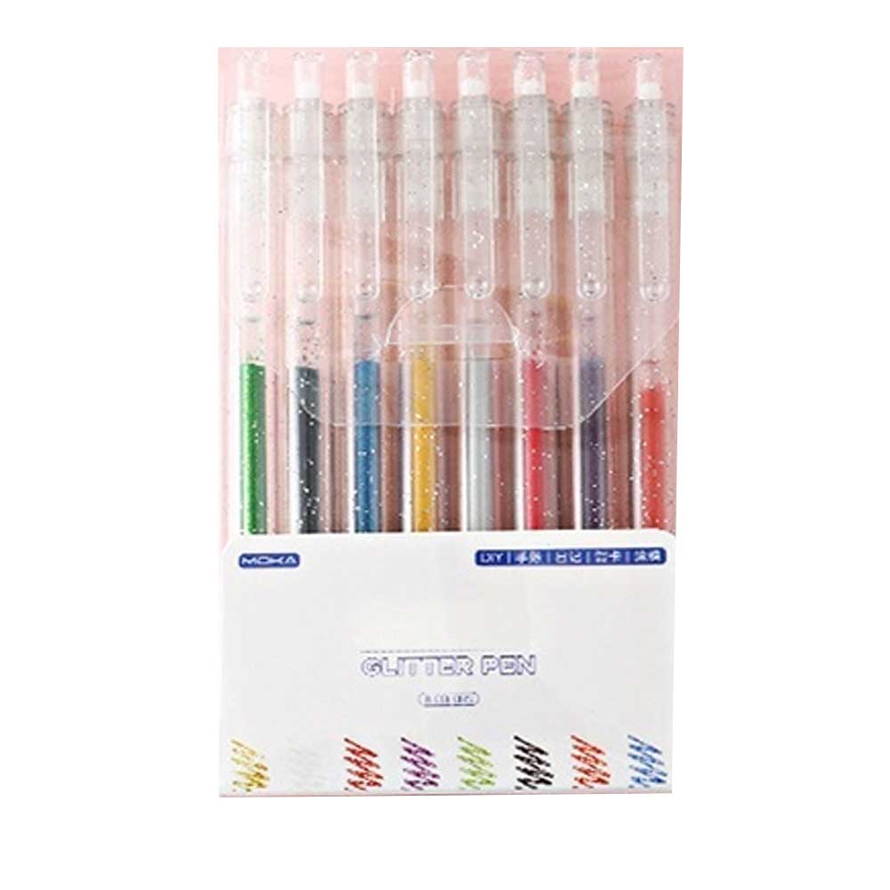 Waya Press The Flash Glitter Pen 8 pcs Set 