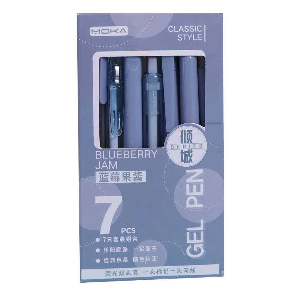 Waya Box Set Press Start Pen 7 Pcs Set – Blueberry Jam