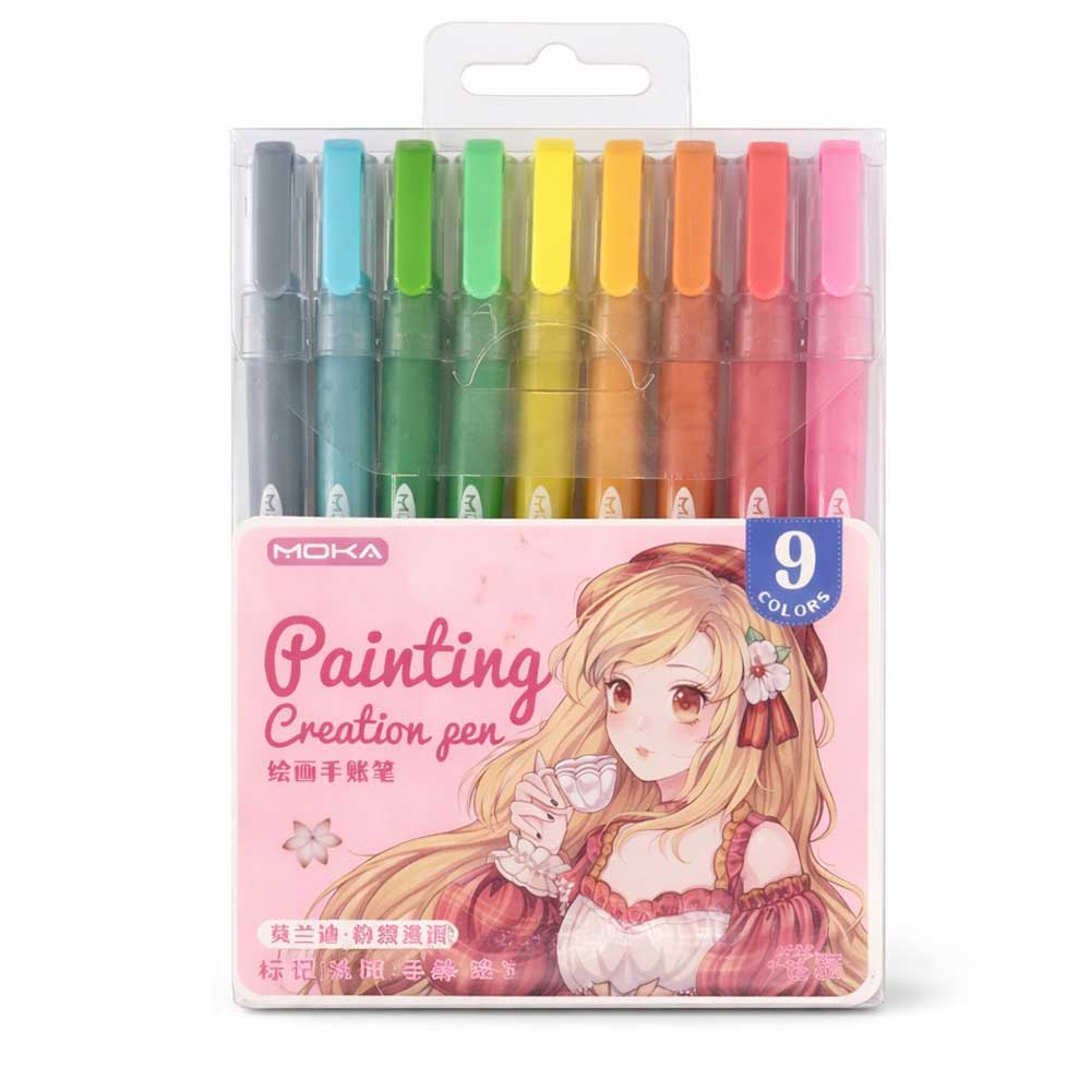 Waya Painting Notebook Pen 9 Colours - Morandi