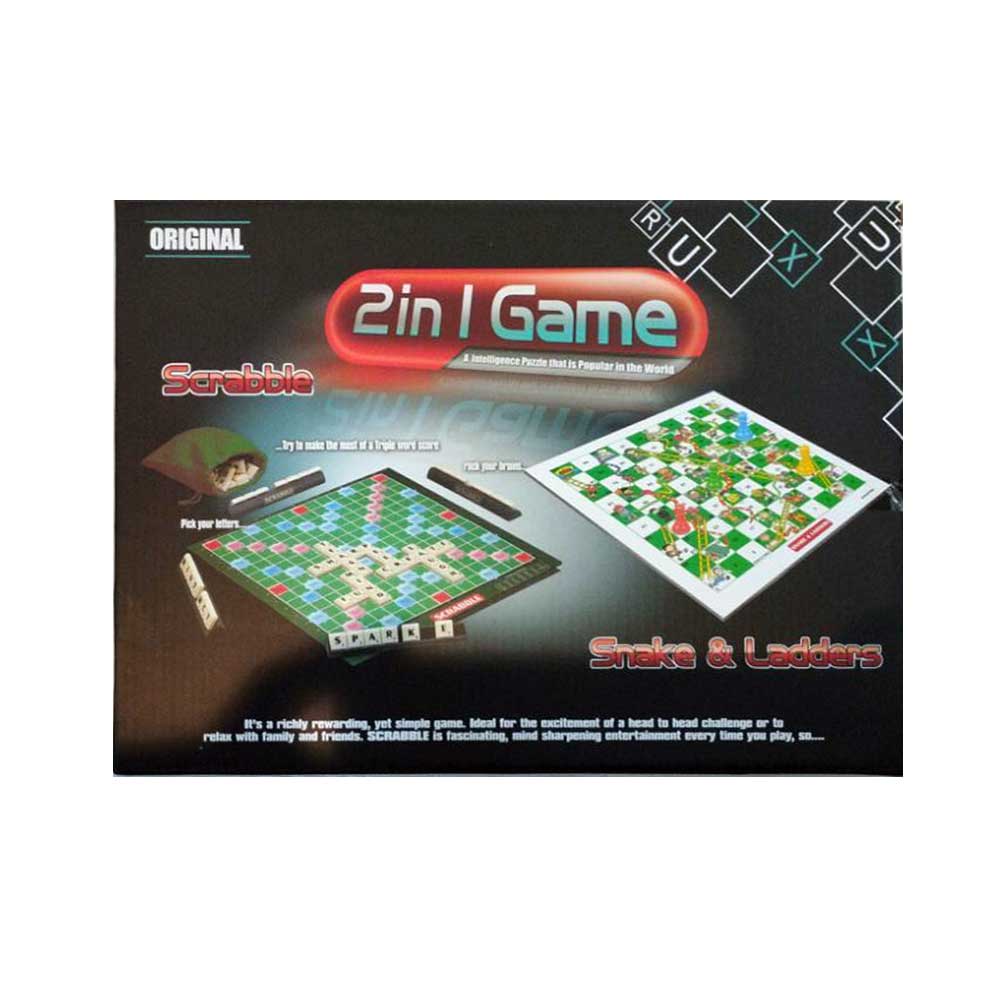 Waya Snake & Ladder and Scrabble Board Game 2 in 1