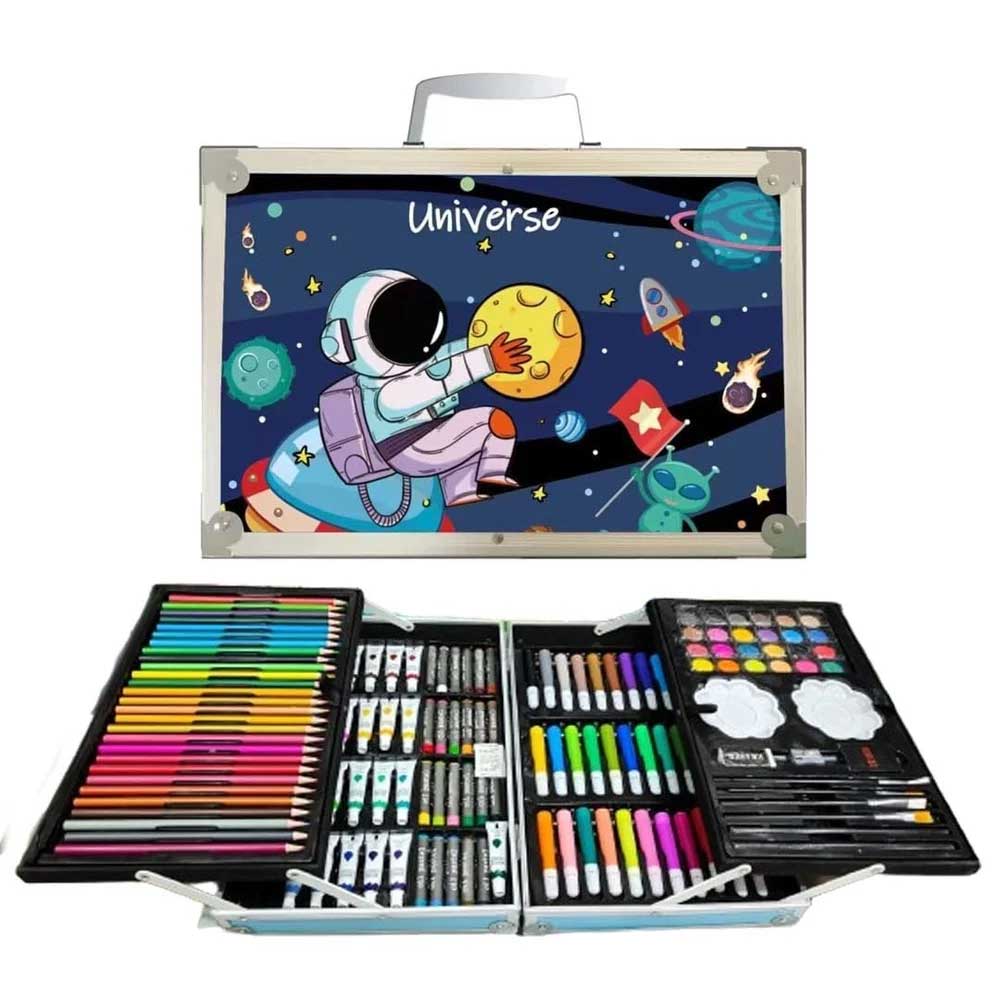 Waya 145 Double-Layer Cartoon Aluminum Box with Astronaut Theme