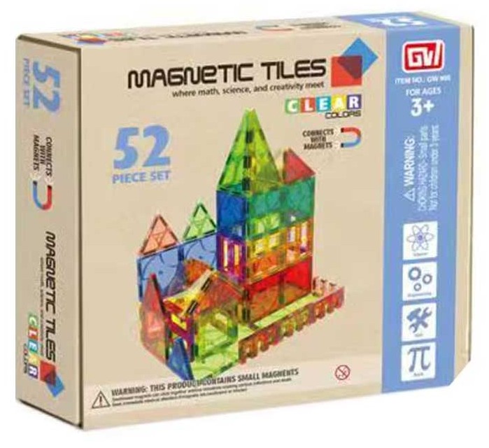 Waya Magnetic Tiles Building Blocks 52Pcs